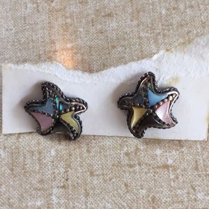 Sterling silver starfish earrings